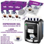 Espressor SGL ESE D44  BLACK + 450 cialde LAVAZZA