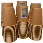 Pahar cafea natur kraft 6.50oz 50buc, diametru capac 70